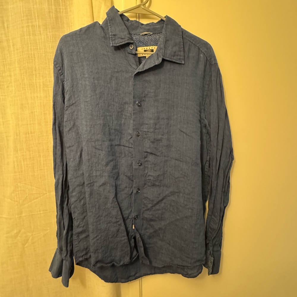 Joseph Men's Casual Indigo Button-Down Shirt